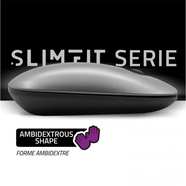 Advance Egér vezeték nélküli - SLIMFIT (1600 DPI, 3 gomb, szürke) - Image 6