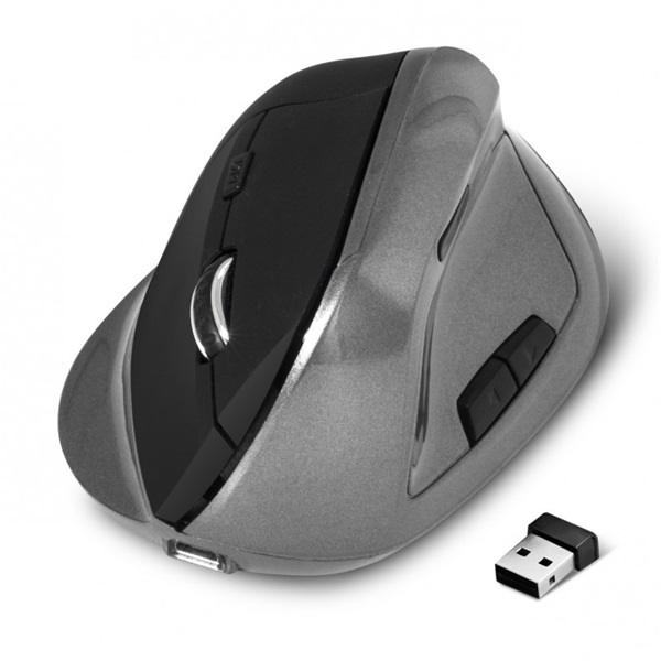 Advance Egér vezeték nélküli - VERTICAL PLUS MOUSE (2400 DPI, 6 gomb, ergonomikus, fekete) - Image 6
