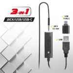 Advance Fejhallgató - SMARTPHONICS 350 (3,5mm Jack/USB, 1,5m kábel, fekete) - Image 2