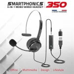Advance Fejhallgató - SMARTPHONICS 350 (3,5mm Jack/USB, 1,5m kábel, fekete) - Image 6