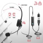 Advance Fejhallgató - SMARTPHONICS 350 (3,5mm Jack/USB, 1,5m kábel, fekete) - Image 8