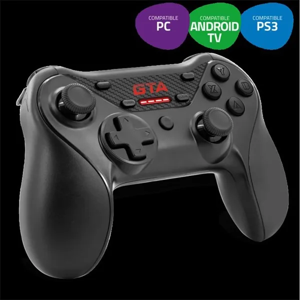 Advance Gamepad Vezeték Nélküli - GTA Gamepad (USB, 12 gomb, PC és PS3 kompatibilis, fekete-piros) - Image 2