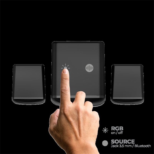 Advance Hangszóró - SOUNDPHONIC RGB 11W RMS BLUETOOTH (2.1, Bluetooth/3,5mm Jack, RGB, fekete) - Image 8