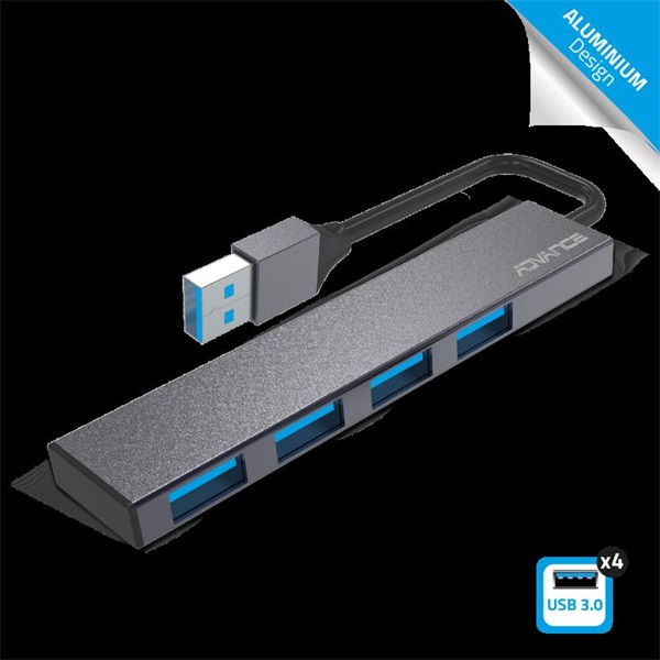 Advance USB Hub - XPAND SMART (USB-A to 4x USB-A3.0, szürke) - Image 1