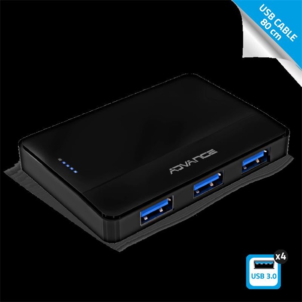 Advance_USB_Hub_-_XPAND_STARTER_HUB_USB-A_to_4x_USB-A30_fekete-i432622.jpg Advance USB Hub - XPAND STARTER HUB (USB-A to 4x USB-A3.0, fekete) - Image 1