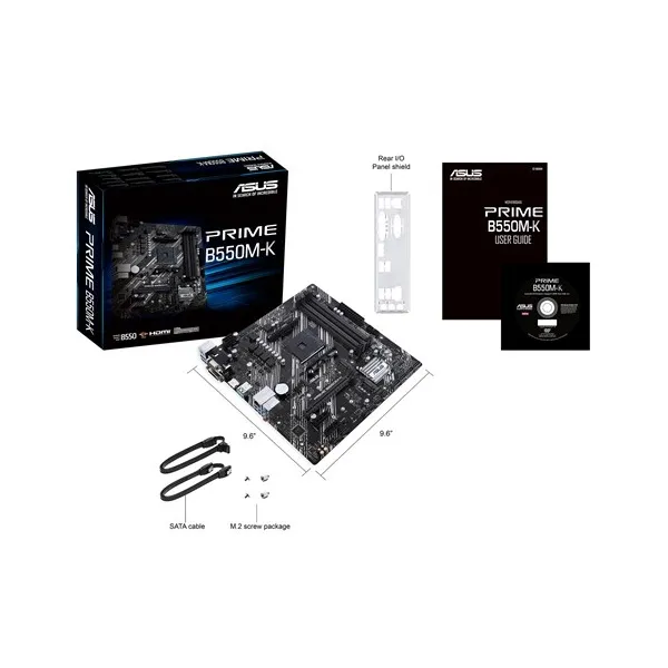 Asus Alaplap - AMD PRIME B550M-K AM4 (B550, 4xDDR4 4800MHz, 4xSATA3, 2x M.2, Raid, 4xUSB2.0, 8xUSB3.2) - Image 11