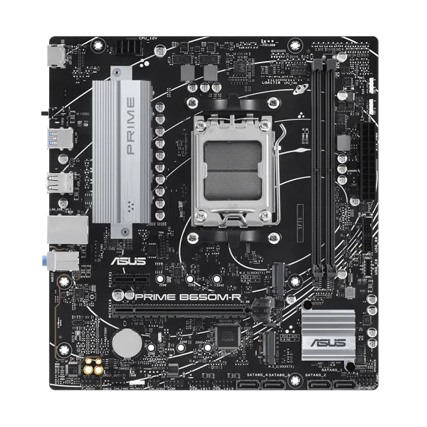 Asus Alaplap - AMD PRIME B650M-R AM5 (B650, ATX, 2xDDR5 7200+MHz, 4xSATA3, 2x M.2, HDMI) - Image 2
