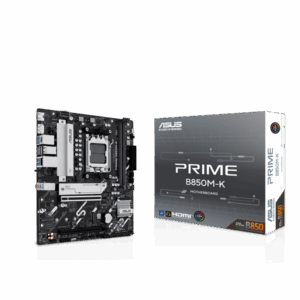 Asus Alaplap - AMD PRIME B850M-K AM5 (B850, ATX, 2xDDR5 8200+MHz, 4xSATA3, 2x M.2, HDMI+DP)
