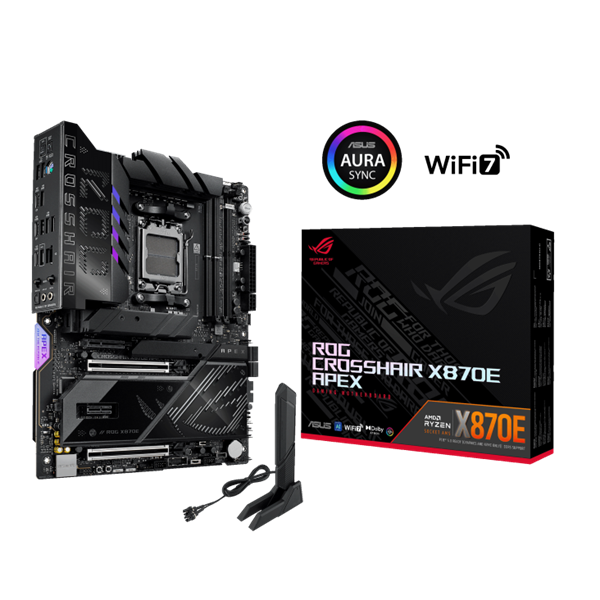 Asus Alaplap - AMD ROG CROSSHAIR X870E APEX AM5 (X870, ATX, 2xDDR5 9600+MHz, 4xSATA3, 5x M.2, 2xUSB4)