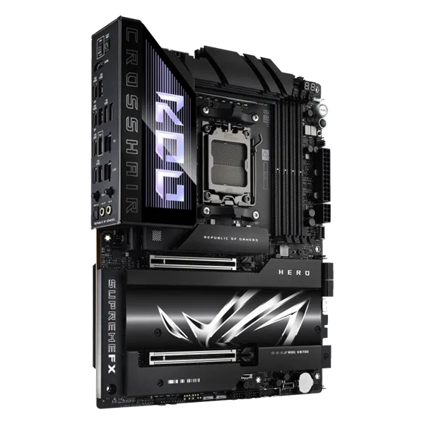 Asus Alaplap - AMD ROG CROSSHAIR X870E HERO AM5 (X870, ATX, 4xDDR5 8600+MHz, 4xSATA3, 5x M.2, HDMI+2xUSB4) - Image 2