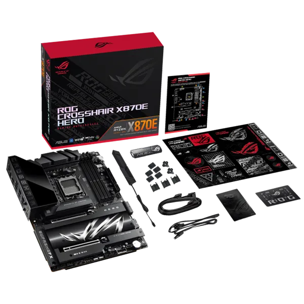 Asus Alaplap - AMD ROG CROSSHAIR X870E HERO AM5 (X870, ATX, 4xDDR5 8600+MHz, 4xSATA3, 5x M.2, HDMI+2xUSB4) - Image 7