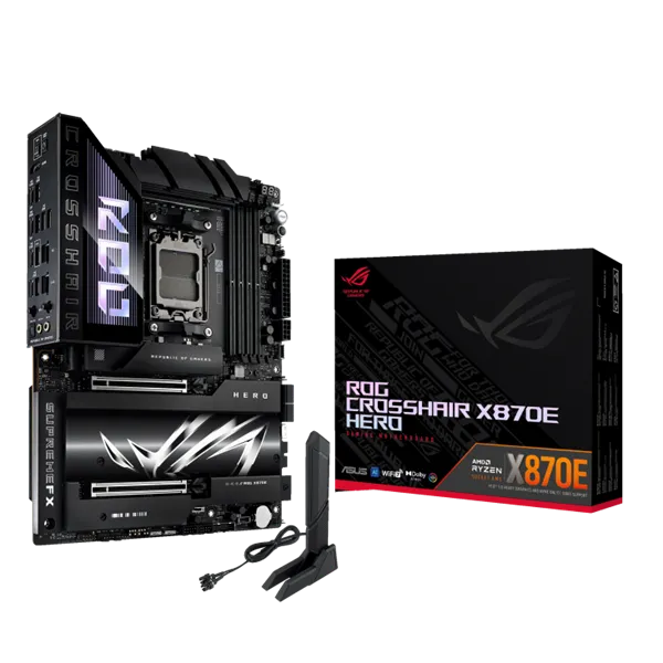 Asus Alaplap - AMD ROG CROSSHAIR X870E HERO AM5 (X870, ATX, 4xDDR5 8600+MHz, 4xSATA3, 5x M.2, HDMI+2xUSB4) - Image 8