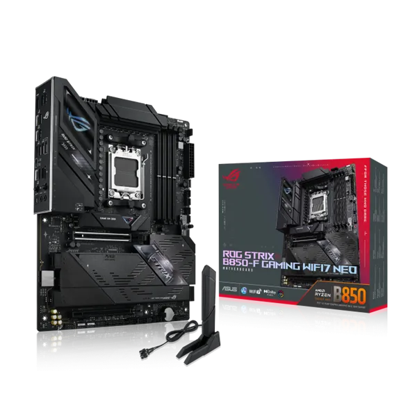Asus Alaplap - AMD ROG STRIX B850-F GAMING WIFI7 NEO AM5 (B850, ATX, 4xDDR5 8400+MHz, 2xSATA3, 4x M.2, HDMI)