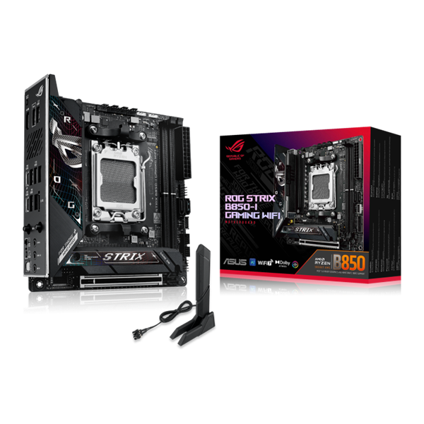 Asus_Alaplap_-_AMD_ROG_STRIX_B850-I_GAMING_WIFI_AM5_B850_ATX_2xDDR5_8400_MHz_2xSATA3_2x_M2_HDMI_USB-C-i443272.png Asus Alaplap - AMD ROG STRIX B850-I GAMING WIFI AM5 (B850, ATX, 2xDDR5 8400+MHz, 2xSATA3, 2x M.2, HDMI+USB-C) - Image 1