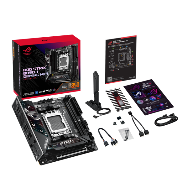 Asus Alaplap - AMD ROG STRIX B850-I GAMING WIFI AM5 (B850, ATX, 2xDDR5 8400+MHz, 2xSATA3, 2x M.2, HDMI+USB-C) - Image 7