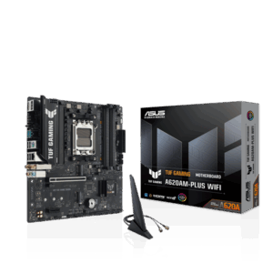 Asus Alaplap - AMD TUF GAMING A620AM-PLUS WIFI AM5 (A620, 4xDDR5 7600+MHz, 1x 2,5 Gb LAN, 2xM.2, 4xSATA3, HDMI+2xDP)