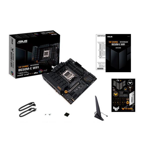 Asus Alaplap - AMD TUF GAMING B650M-E WIFI AM5 (B650, Micro-ATX, 4xDDR5 7600+MHz, 4xSATA3, 2x M.2, HDMI+2xDP) - Image 5
