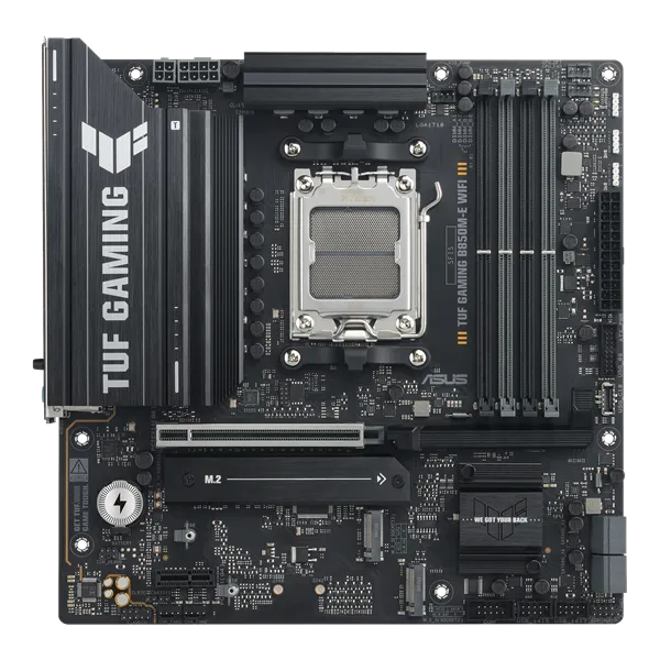 Asus Alaplap - AMD TUF GAMING B850M-E WIFI AM5 (B850, MicroATX, 4xDDR5 8000+MHz, 4xSATA3, 3x M.2, HDMI+2xDP) - Image 2