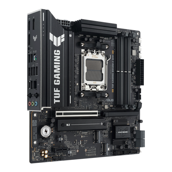 Asus Alaplap - AMD TUF GAMING B850M-E WIFI AM5 (B850, MicroATX, 4xDDR5 8000+MHz, 4xSATA3, 3x M.2, HDMI+2xDP) - Image 3