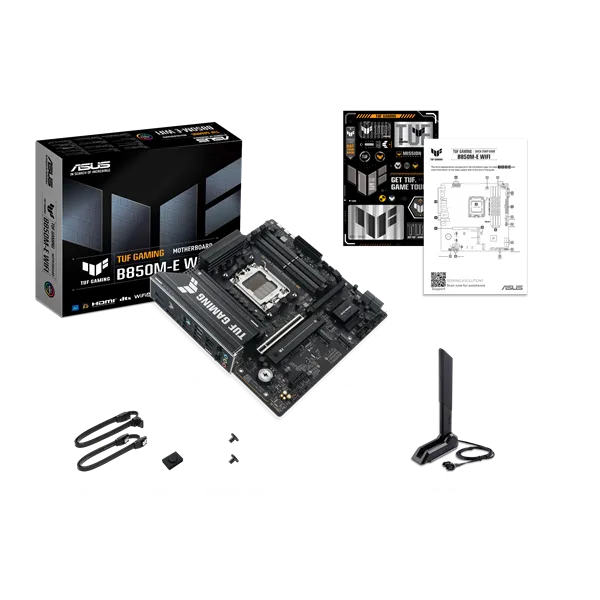 Asus Alaplap - AMD TUF GAMING B850M-E WIFI AM5 (B850, MicroATX, 4xDDR5 8000+MHz, 4xSATA3, 3x M.2, HDMI+2xDP) - Image 5