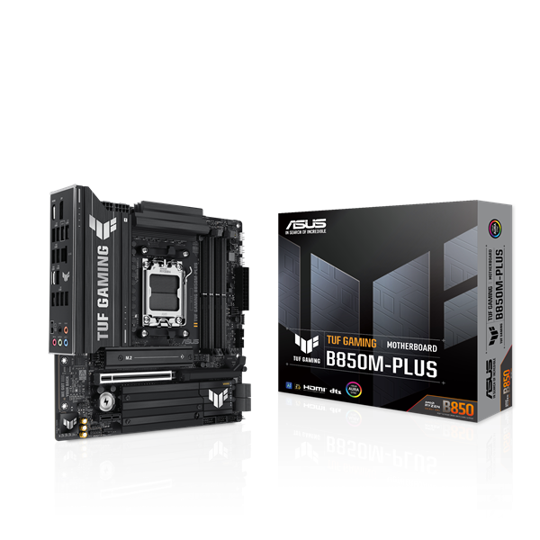 Asus Alaplap - AMD TUF GAMING B850M-PLUS AM5 (B850, ATX, 4xDDR5 8000+MHz, 4xSATA3, 3x M.2, HDMI+DP) - Image 1