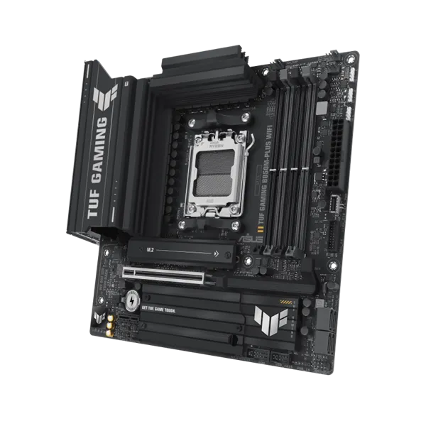 Asus Alaplap - AMD TUF GAMING B850M-PLUS WIFI AM5 (B850, ATX, 4xDDR5 8000+MHz, 4xSATA3, 3x M.2, HDMI+DP) - Image 4