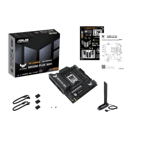 Asus Alaplap - AMD TUF GAMING B850M-PLUS WIFI AM5 (B850, ATX, 4xDDR5 8000+MHz, 4xSATA3, 3x M.2, HDMI+DP) - Image 7