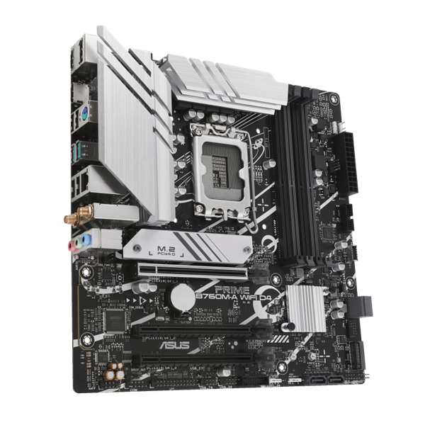 Asus Alaplap - Intel PRIME B760M-A WIFI D4 s1700 (B760, 4xDDR4 5333MHz, 4xSATA3, 2xM.2, 2xHDMI+DP) - Image 3