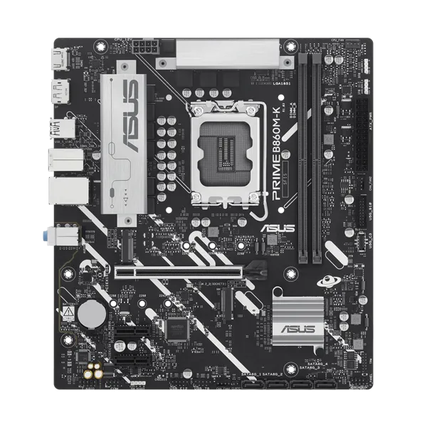 Asus Alaplap - Intel PRIME B860M-K s1851 (B860, 2xDDR5 8800+MHz, 4xSATA3, 2xM.2, HDMI+DP)