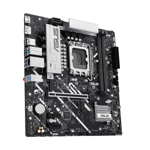 Asus Alaplap - Intel PRIME B860M-K s1851 (B860, 2xDDR5 8800+MHz, 4xSATA3, 2xM.2, HDMI+DP) - Image 2