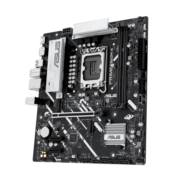 Asus Alaplap - Intel PRIME B860M-K s1851 (B860, 2xDDR5 8800+MHz, 4xSATA3, 2xM.2, HDMI+DP) - Image 3