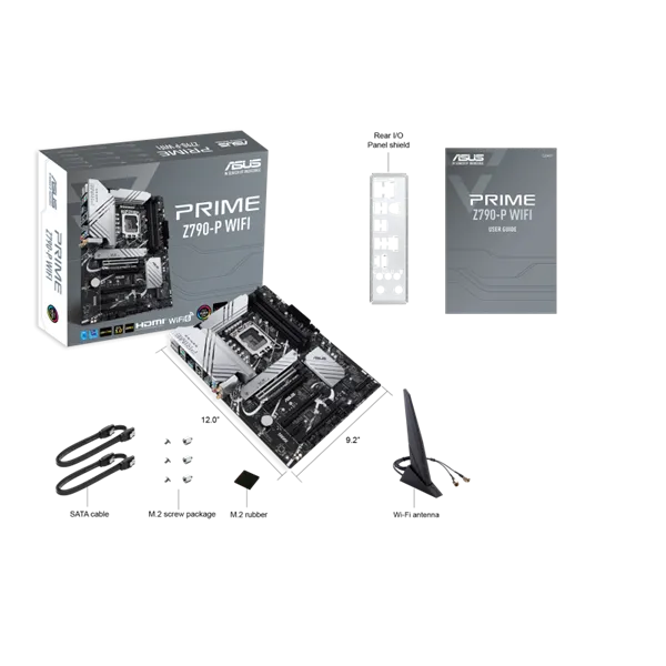 Asus Alaplap - Intel PRIME Z790-P WIFI LGA1700 (Z790, ATX, 4xDDR5 7200+MHz, 4xSATA3, 3xM.2, HDMI+DP) - Image 6