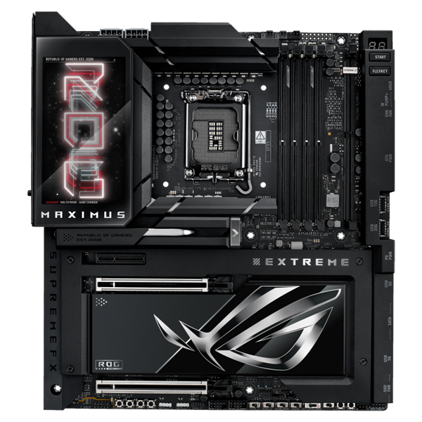 Asus Alaplap - Intel ROG MAXIMUS Z890 EXTREME LGA1851 (Z890, ATX, 4xDDR5 9200+MHz, 4xSATA3, 6xM.2, HDMI+2xThunderbolt)