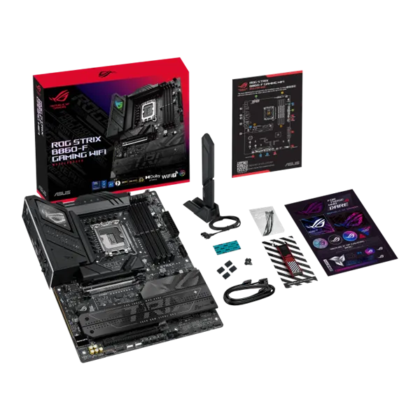Asus Alaplap - Intel ROG STRIX B860-F GAMING WIFI s1851 (B860, 4xDDR5 9066+MHz, 4xSATA3, 4xM.2, HDMI+DP+Thunderbolt4) - Image 6