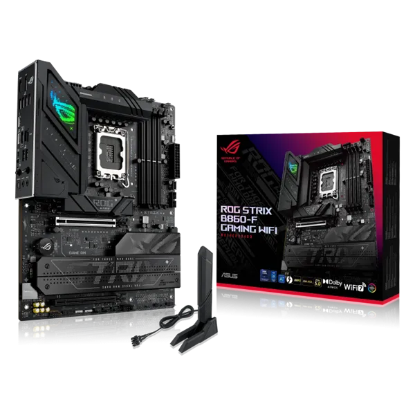 Asus Alaplap - Intel ROG STRIX B860-F GAMING WIFI s1851 (B860, 4xDDR5 9066+MHz, 4xSATA3, 4xM.2, HDMI+DP+Thunderbolt4) - Image 7
