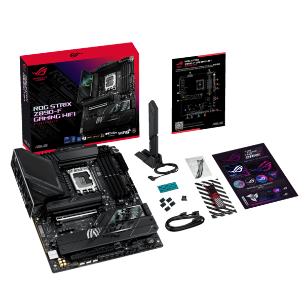 Asus Alaplap - Intel ROG STRIX Z890-F GAMING WIFI LGA1851 (Z890, ATX, 4xDDR5 8600+MHz, 4xSATA3, 5xM.2, HDMI+DP) - Image 7