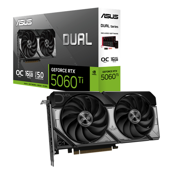 Asus Dual GeForce RTX 5060 Ti OC Edition 16GB GDDR7 128bit PCIe videókártya