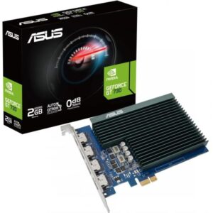 Asus Videokártya - nVidia GT730-4H-SL-2GD5 (2048MB DDR5, 64bit, 927/5010Mhz, 4xHDMI, Passzív)