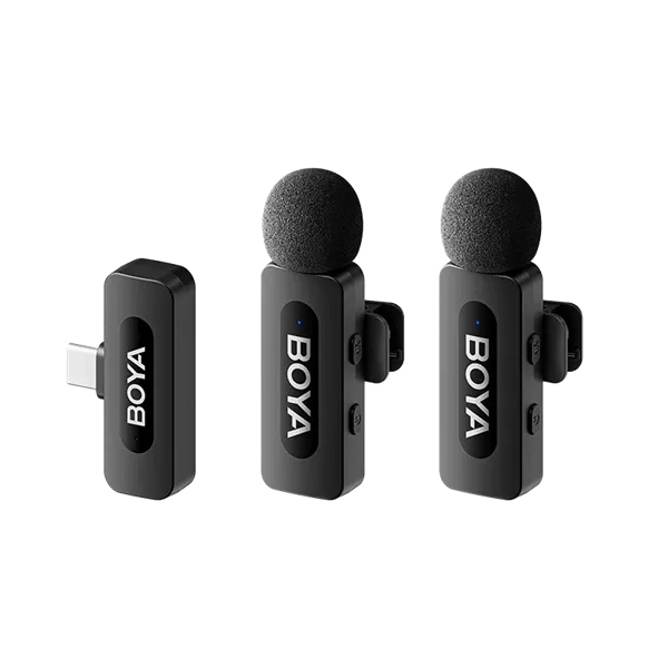 BOYA Mikrofon - BY-V20 V2.0 (Vezeték nélküli, fekete, USB-C)