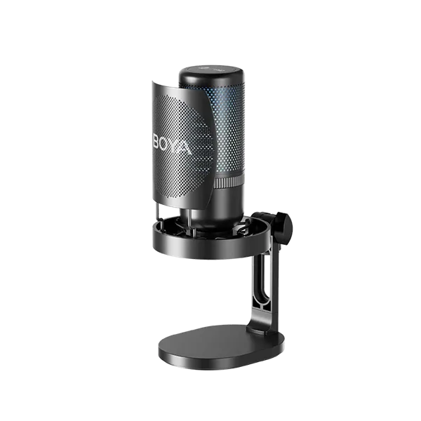 BOYA Mikrofon - K3-02 (USB, állvány, LED, fekete)