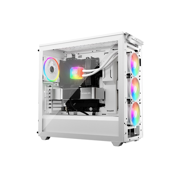 Be Quiet! CPU Water Cooler - LIGHT LOOP 360mm White (3x120mm, csatlakozó: 3pin, cső hossza: 400mm, fehér) - Image 2