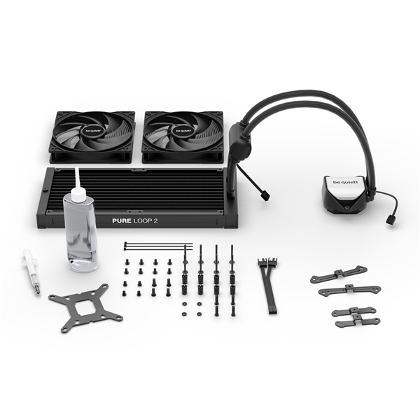 Be Quiet! CPU Water Cooler - PURE LOOP 2 280mm (2x140mm, csatlakozó: 3pin, cső hossza: 400mm) - Image 6