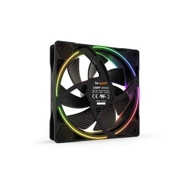 Be Quiet! Cooler 12cm - LIGHT WINGS 120mm PWM (RGB, 1700rpm, 20,6dB, fekete) - Image 4