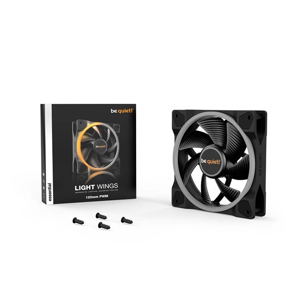 Be Quiet! Cooler 12cm - LIGHT WINGS 120mm PWM (RGB, 1700rpm, 20,6dB, fekete) - Image 5