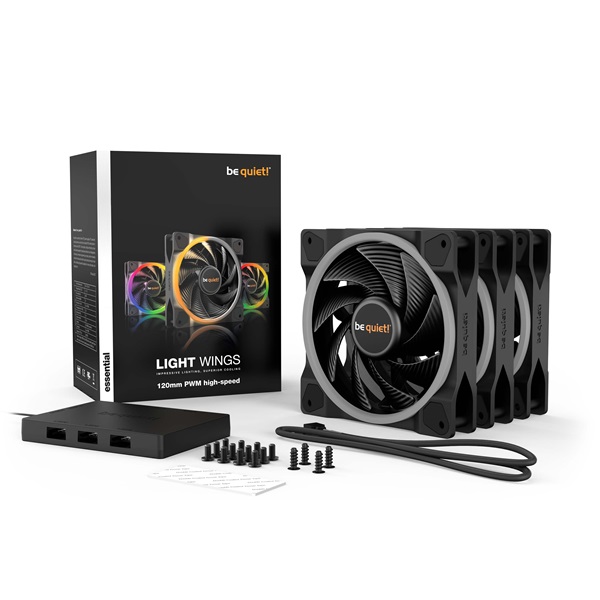 Be_Quiet_Cooler_12cm_-_LIGHT_WINGS_120mm_PWM_high-speed_Triple-Pack_RGB_2500rpm_31dB_fekete-i358684.jpg Be Quiet! Cooler 12cm - LIGHT WINGS 120mm PWM high-speed Triple-Pack (RGB, 2500rpm, 31dB, fekete) - Image 6