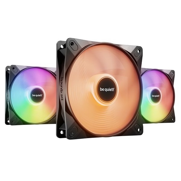 Be Quiet! Cooler 12cm - LIGHT WINGS LX 120mm PWM Triple-Pack (RGB, 1600rpm, 25,5dB, fekete) - Image 1
