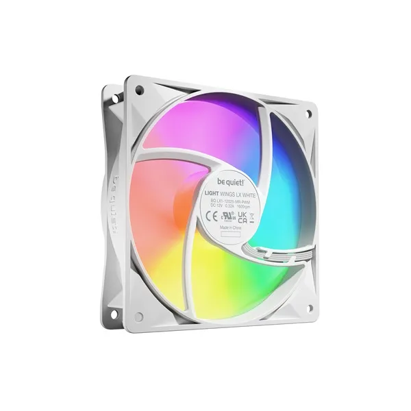 Be Quiet! Cooler 12cm - LIGHT WINGS LX 120mm PWM White Triple-Pack (RGB, 1600rpm, 25,5dB, fehér) - Image 4
