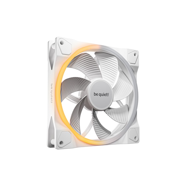 Be Quiet! Cooler 14cm - LIGHT WINGS 140mm PWM Reverse White (RGB, 1300rpm, 25,5dB, fehér) - Image 2