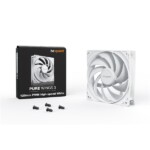 Be Quiet! Cooler 12cm - PURE WINGS 3 White 120mm PWM high-speed (2100rpm, 30,9dB, fehér) - Image 3