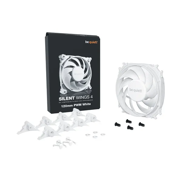 Be Quiet! Cooler 12cm - SILENT WINGS 4 White 120mm PWM (1600rpm, 18,9dB, fehér) - Image 4